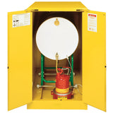 Sure-Grip® EX Horizontal Drum Storage Cabinets, 55 US gal. Cap., Yellow