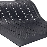 Cushion Station™ Mats, Slotted, 2' x 3-1/5' x 9/16", Black, Nitrile
