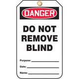 Safety Tags, Plastic, 3-3/8" W x 5-7/8" H, English