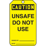Safety Tags, Plastic, 3-3/8" W x 5-7/8" H, English