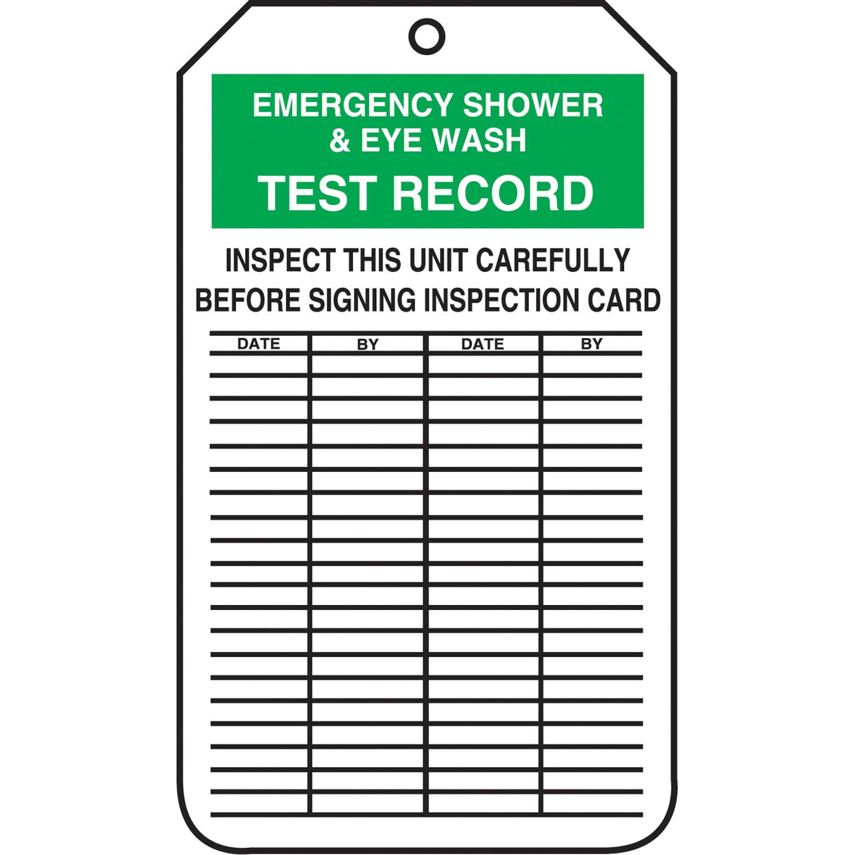 Inspection Tags, Plastic, 3-3/8" W x 5-7/8" H, English