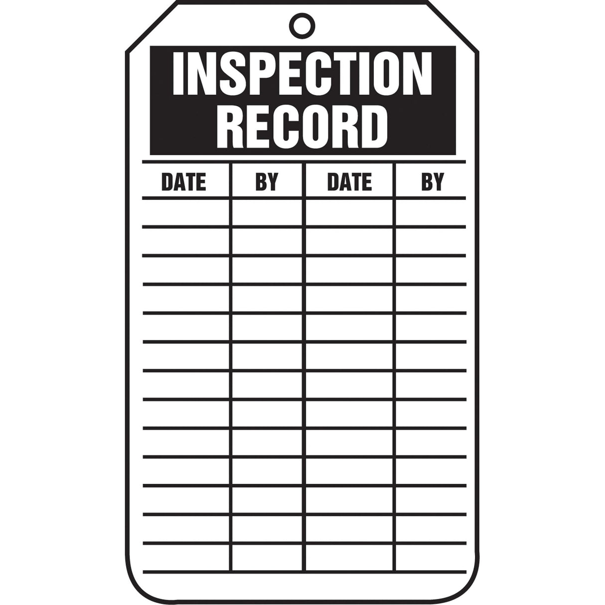 Inspection Tags, Cardstock, 3-3/8" W x 5-7/8" H, English