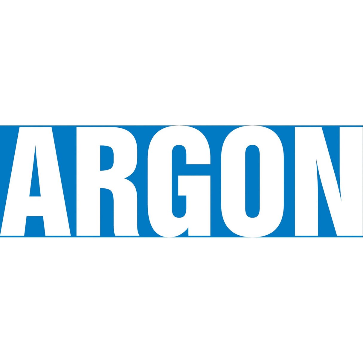 "Argon" Pipe Marker, Self-Adhesive, 4" H x 24" W, White on Blue