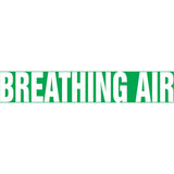 "Breathing Air" Pipe Marker, Self-Adhesive, 4" H x 24" W, White on Green