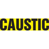 "Caustic" Pipe Marker, Self-Adhesive, 1-1/2" H x 8" W, Black on Yellow