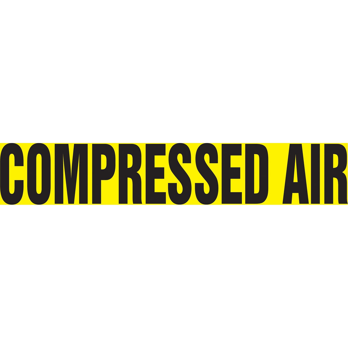 "Compressed Air" Pipe Marker, Self-Adhesive, 1-1/2" H x 8" W, Black on Yellow