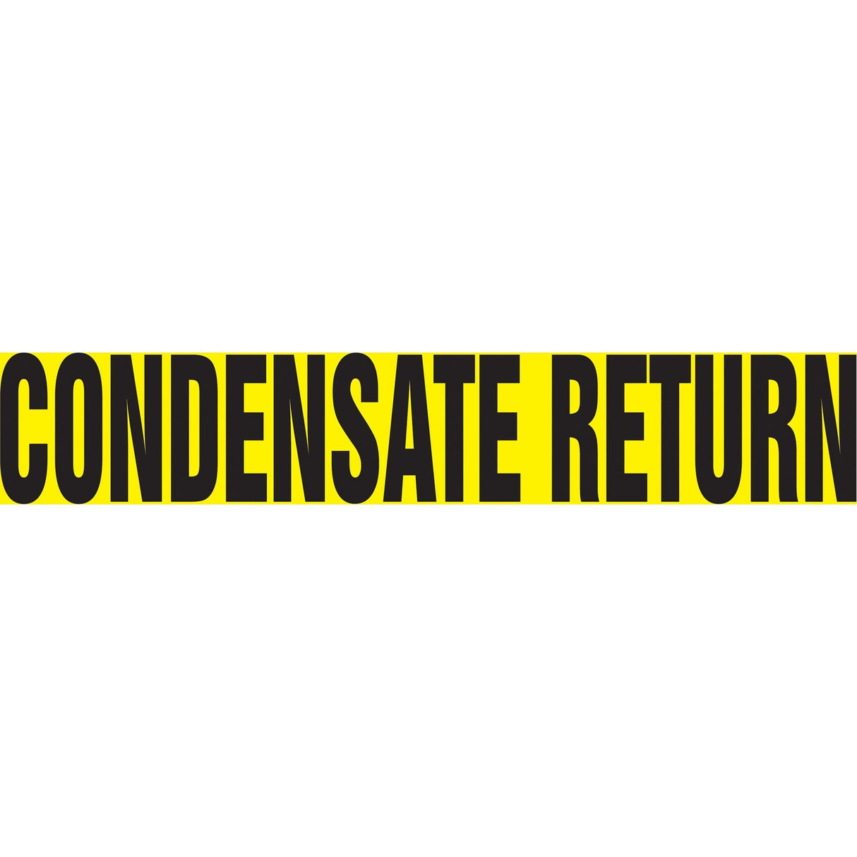 "Condensate Return" Pipe Marker, Self-Adhesive, 1-1/2" H x 8" W, Black on Yellow