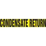 "Condensate Return" Pipe Marker, Self-Adhesive, 1-1/2" H x 8" W, Black on Yellow
