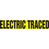 "Electric Traced" Pipe Marker, Self-Adhesive, 1-1/2" H x 8" W, Black on Yellow