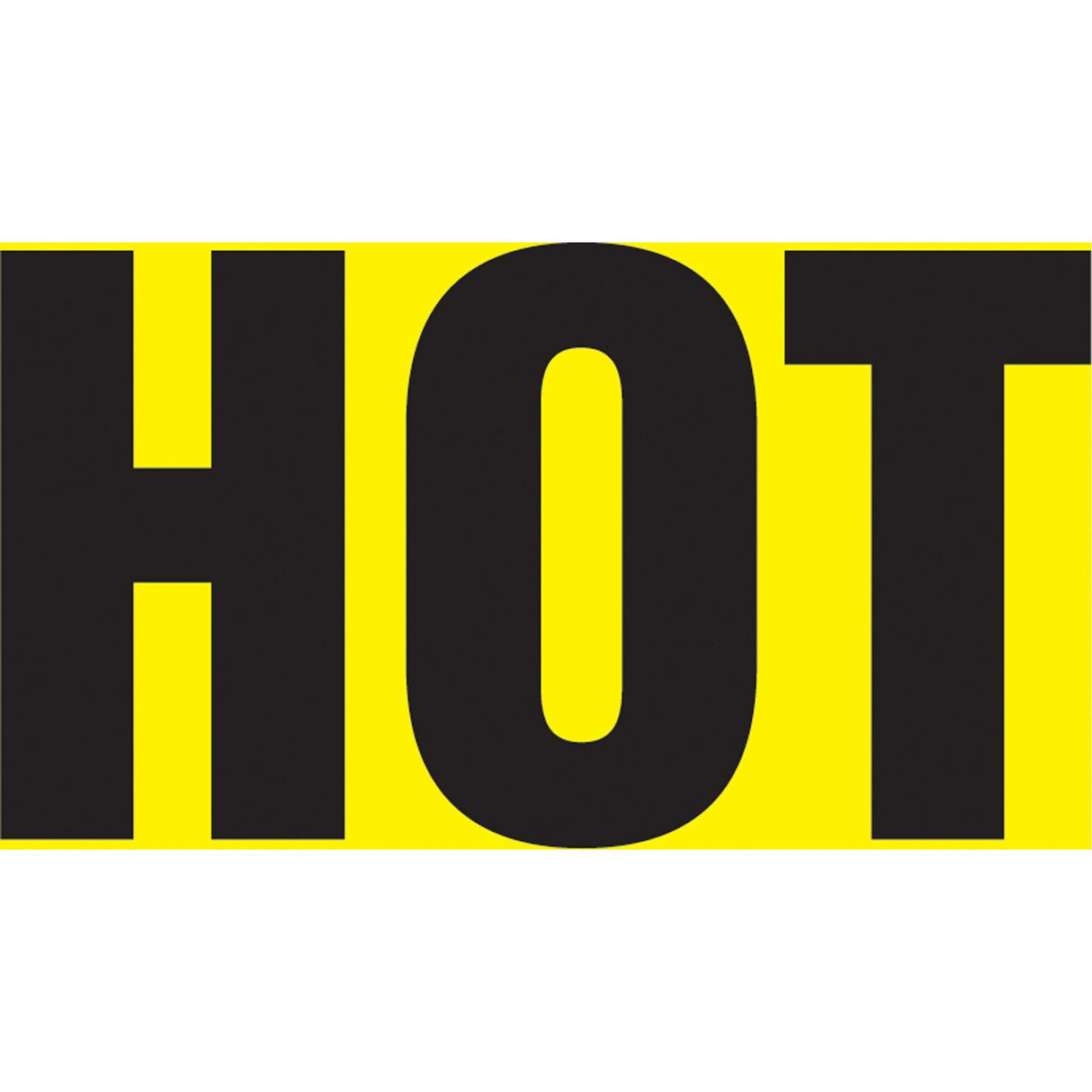 "Hot" Pipe Marker, Self-Adhesive, 1" H x 8" W, Black on Yellow