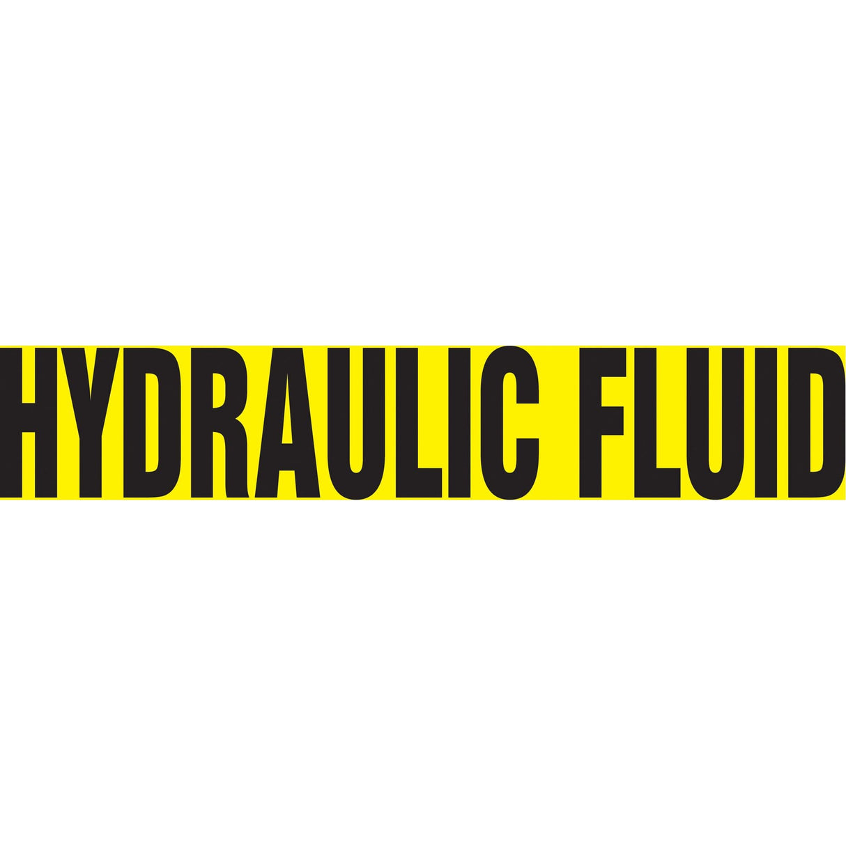 "Hydraulic Fluid" Pipe Marker, Self-Adhesive, 1-1/2" H x 8" W, Black on Yellow