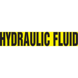 "Hydraulic Fluid" Pipe Marker, Self-Adhesive, 1-1/2" H x 8" W, Black on Yellow