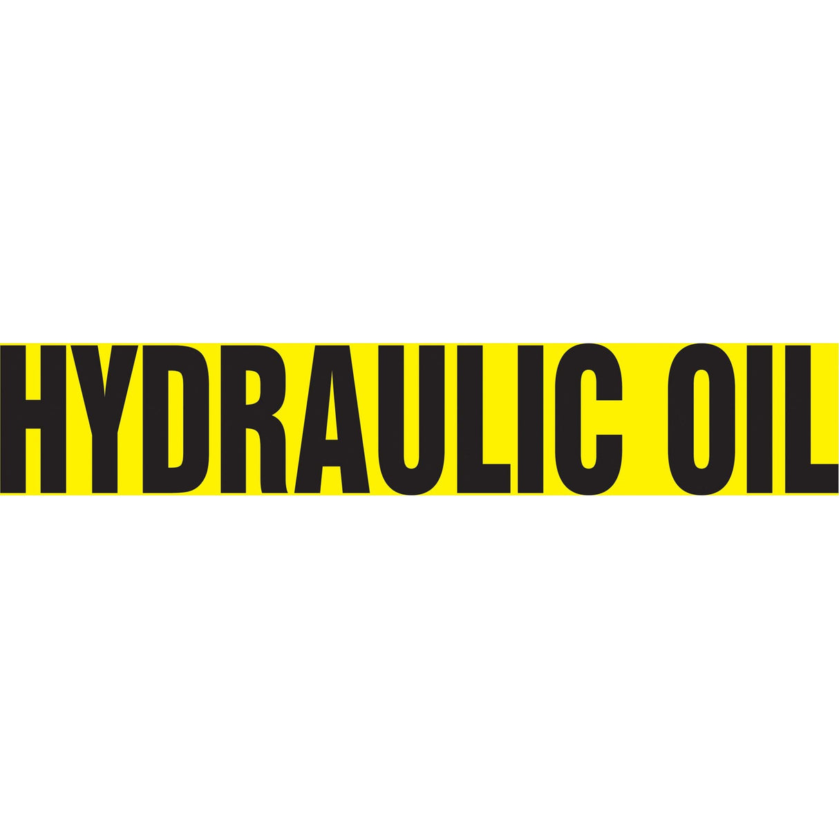 "Hydraulic Oil" Pipe Marker, Self-Adhesive, 4" H x 24" W, Black on Yellow
