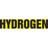 "Hydrogen" Pipe Marker, Self-Adhesive, 1-1/2" H x 8" W, Black on Yellow