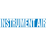 "Instrument Air" Pipe Marker, Self-Adhesive, 1" H x 8" W, White on Blue