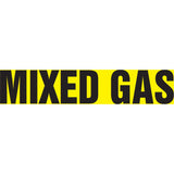 "Mixed Gas" Pipe Marker, Self-Adhesive, 2-1/2" H x 12" W, Black on Yellow