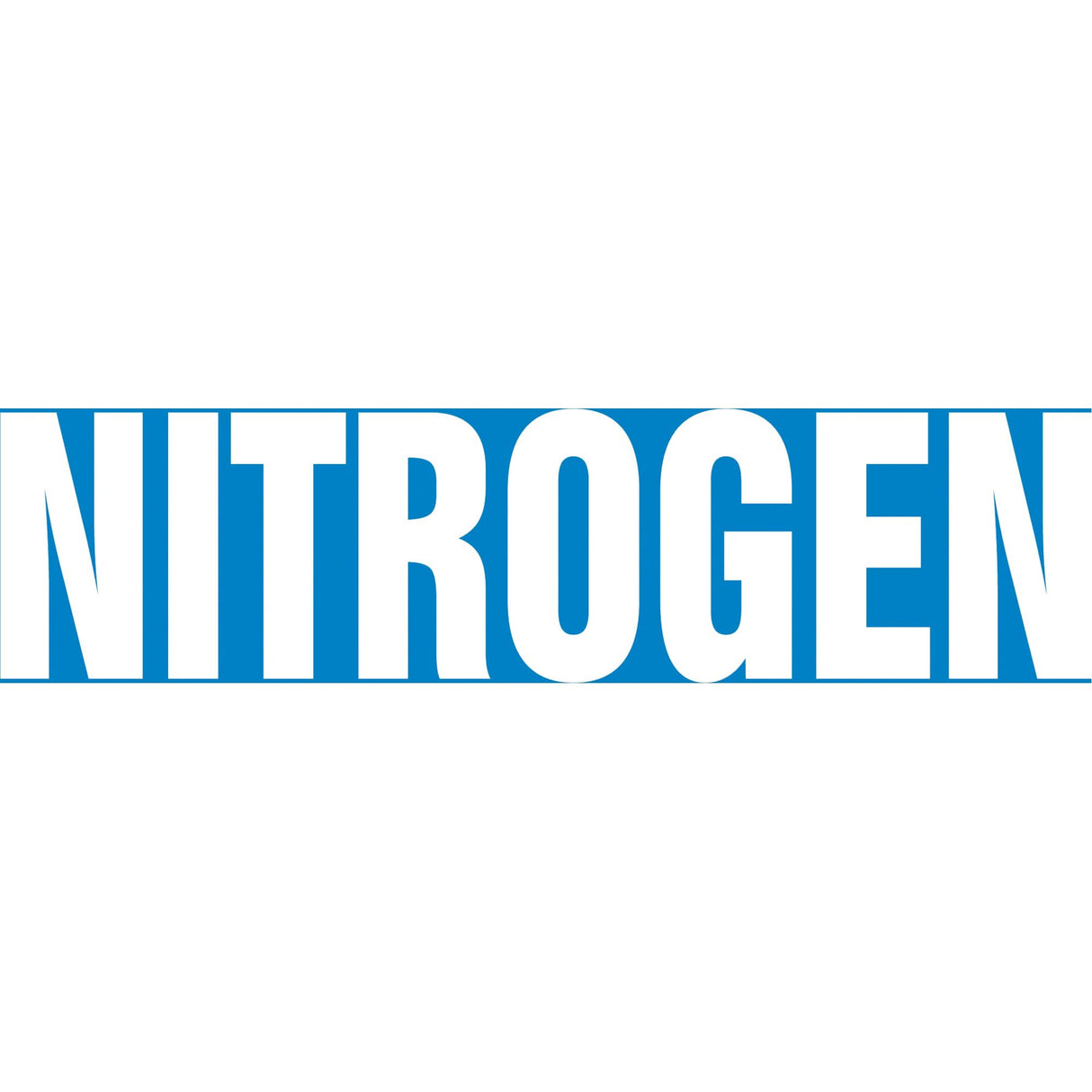 "Nitrogen" Pipe Markers, Self-Adhesive, 2-1/2" H x 12" W, White on Blue