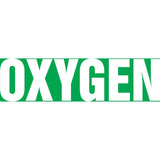 "Oxygen" Pipe Marker, Self-Adhesive, 1" H x 8" W, White on Green