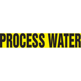 "Process Water" Pipe Marker, Self-Adhesive, 4" H x 24" W, Black on Yellow
