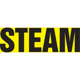 "Steam" Pipe Markers, Self-Adhesive, 4" H x 24" W, Black on Yellow