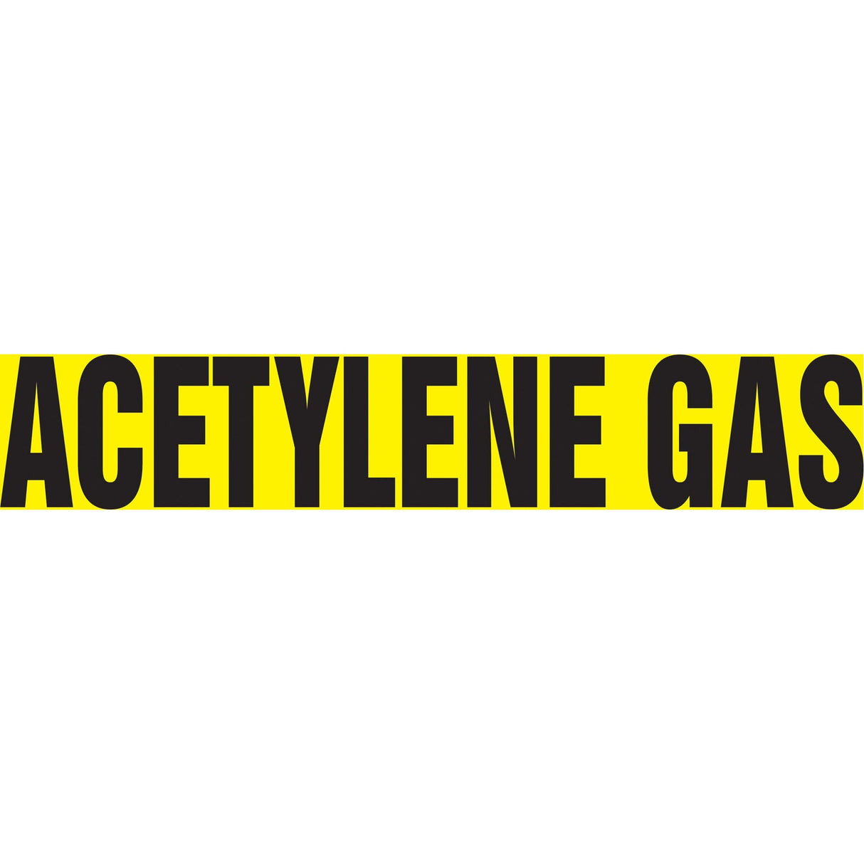 Snap Tite™ "Acetylene Gas" Pipe Marker, Snap-On, 6" H x 8" W, Black on Yellow