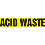 Snap Tite™ "Acid Waste" Pipe Marker, Snap-On, 14" H x 12" W, Black on Yellow