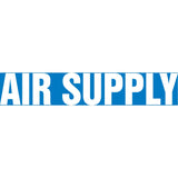 Snap Tite™ "Air Supply" Pipe Marker, Snap-On, 6" H x 8" W, White on Blue