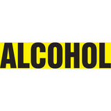 Snap Tite™ "Alcohol" Pipe Marker, Snap-On, 9" H x 8" W, Black on Yellow
