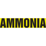 Snap Tite™ "Ammonia" Pipe Marker, Snap-On, 6" H x 8" W, Black on Yellow