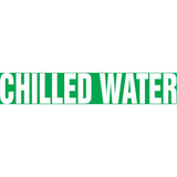 Snap Tite™ "Chilled Water" Pipe Marker, Snap-On, 14" H x 12" W, White on Green