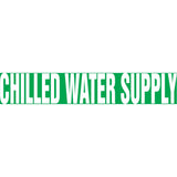 Snap Tite™ "Chilled Water Supply" Pipe Marker, Snap-On, 6" H x 8" W, White on Green