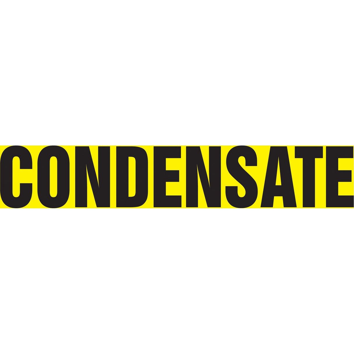 Snap Tite™ "Condensate" Pipe Marker, Snap-On, 14" H x 12" W, Black on Yellow