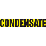 Snap Tite™ "Condensate" Pipe Marker, Snap-On, 14" H x 12" W, Black on Yellow
