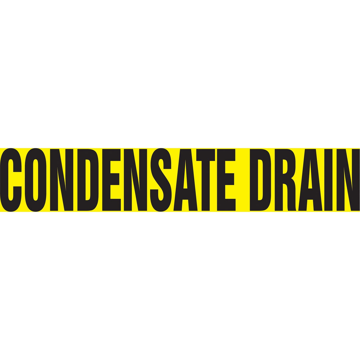 Snap Tite™ "Condensate Drain" Pipe Marker, Snap-On, 9" H x 8" W, Black on Yellow