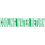 Snap Tite™ "Cooling Water Return" Pipe Marker, Snap-On, 9" H x 8" W, White on Green