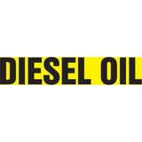 Snap Tite™ "Diesel Oil" Pipe Markers, Snap-On, 14" H x 12" W, Black on Yellow