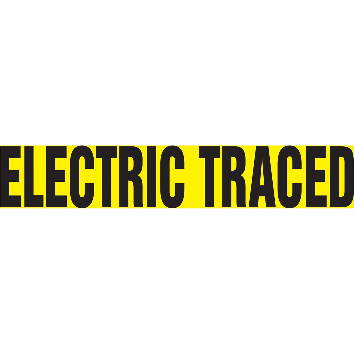Snap Tite™ "Electric Traced" Pipe Marker, Snap-On, 14" H x 12" W, Black on Yellow