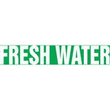 Snap Tite™ "Fresh Water" Pipe Marker, Snap-On, 6" H x 8" W, White on Green