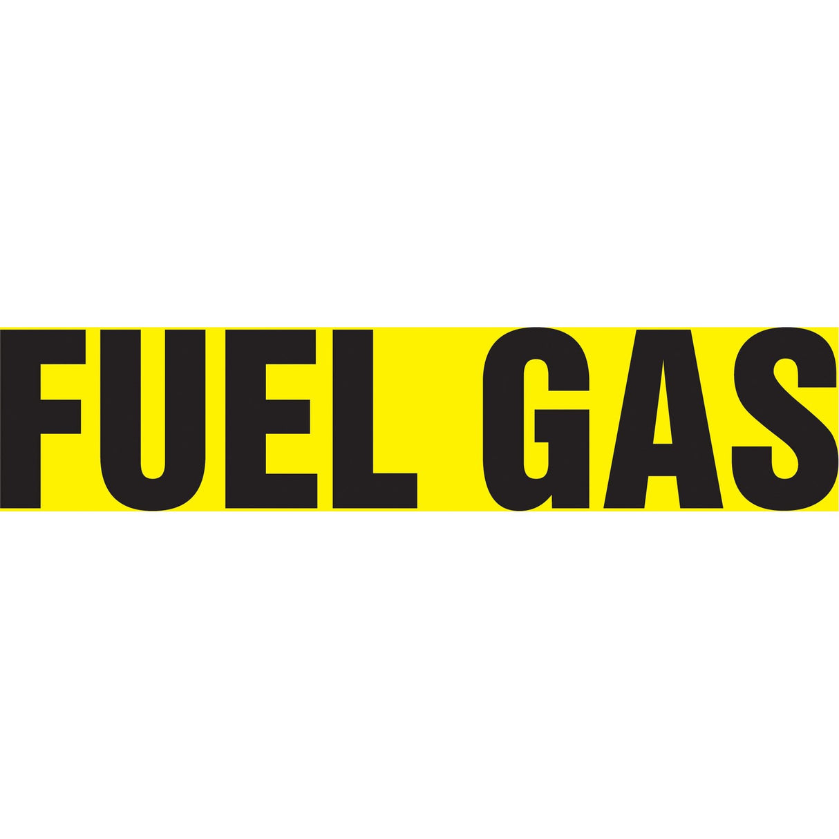 Snap Tite™ "Fuel Gas" Pipe Marker, Snap-On, 14" H x 12" W, Black on Yellow