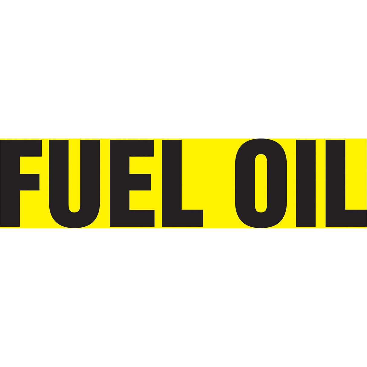 Snap Tite™ "Fuel Oil" Pipe Marker, Snap-On, 9" H x 8" W, Black on Yellow