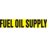 Snap Tite™ "Fuel Oil Supply" Pipe Marker, Snap-On, 14" H x 12" W, Black on Yellow