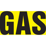 Snap Tite™ "Gas" Pipe Marker, Snap-On, 14" H x 12" W, Black on Yellow