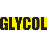 Snap Tite™ "Glycol" Pipe Marker, Snap-On, 6" H x 8" W, Black on Yellow