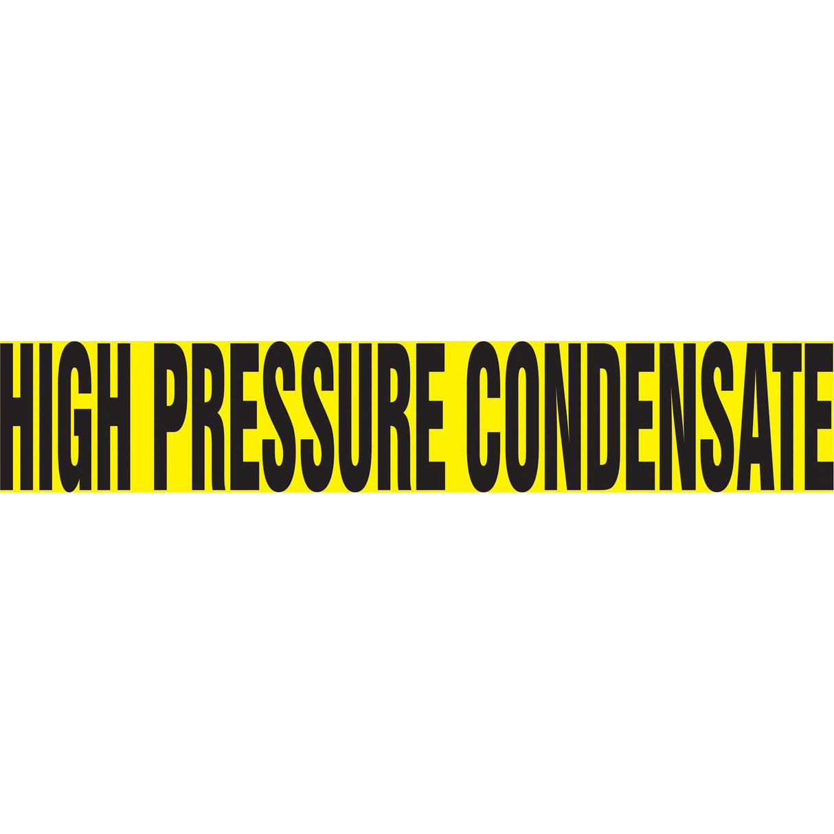 Snap Tite™ "High Pressure Condensate" Pipe Marker, Snap-On, 14" H x 12" W, Black on Yellow