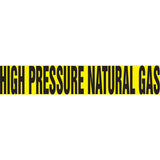 Snap Tite™ "High Pressure Natural Gas" Pipe Marker, Snap-On, 6" H x 8" W, Black on Yellow