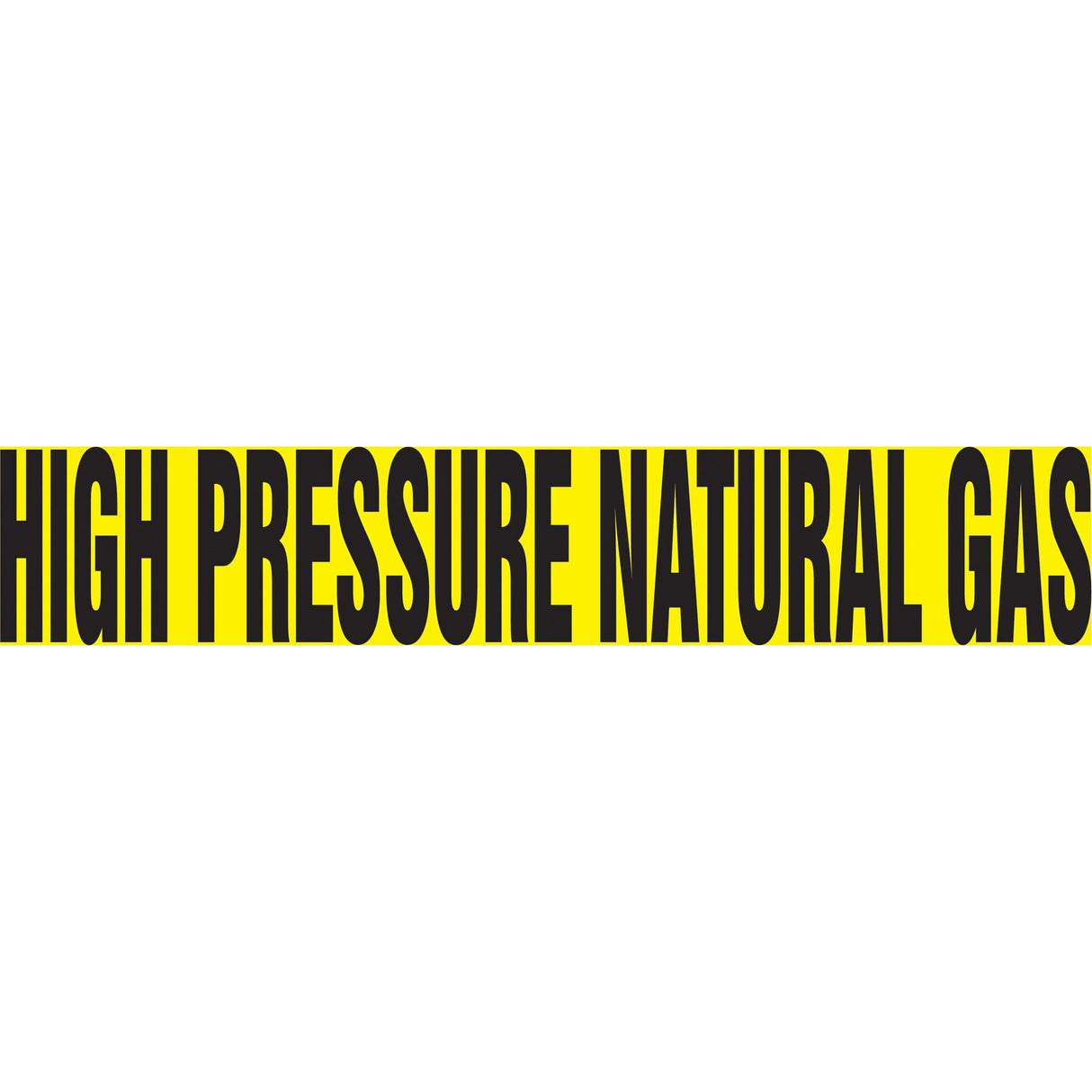 Snap Tite™ "High Pressure Natural Gas" Pipe Marker, Snap-On, 9" H x 8" W, Black on Yellow