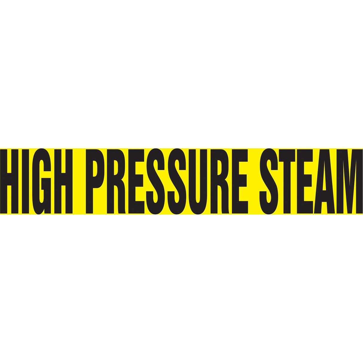 Snap Tite™ "High Pressure Steam" Pipe Marker, Snap-On, 9" H x 8" W, Black on Yellow