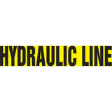 Snap Tite™ "Hydraulic Line" Pipe Marker, Snap-On, 14" H x 12" W, Black on Yellow