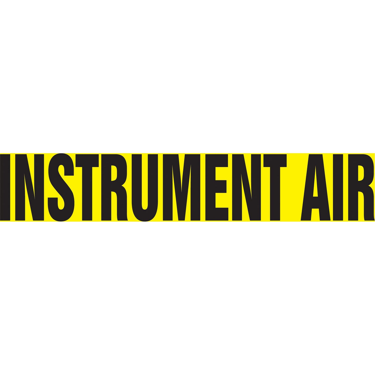 Snap Tite™ "Instrument Air" Pipe Marker, Snap-On, 6" H x 8" W, Black on Yellow