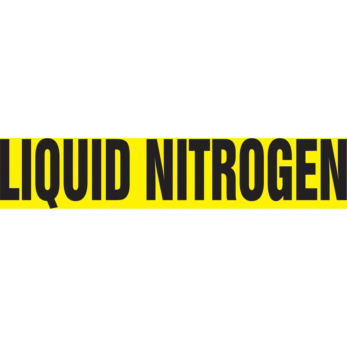 Snap Tite™ "Liquid Nitrogen" Pipe Marker, Snap-On, 9" H x 8" W, Black on Yellow